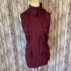 Maroon Canvas Vest